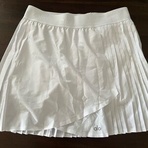 ALO Yoga White Mini Wrap Skirt
